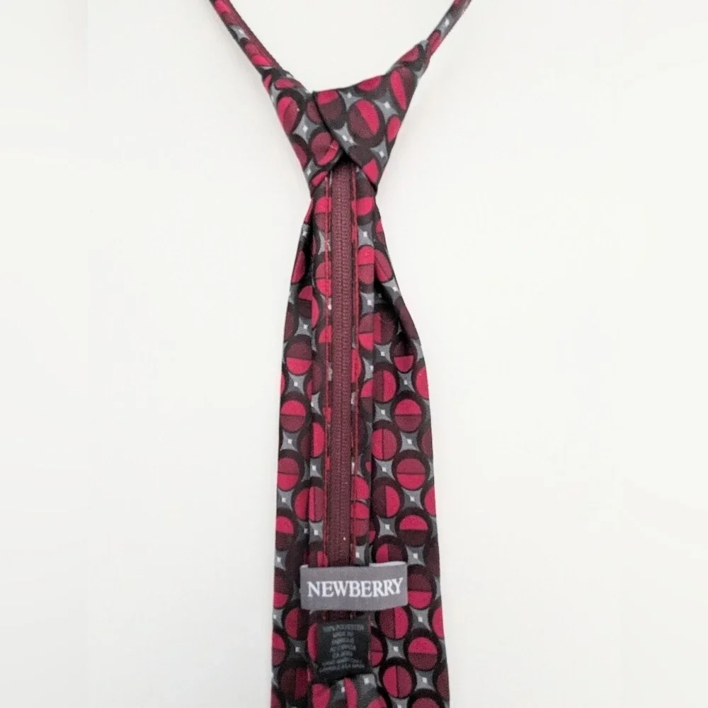 Bundle of 3 Newberry Kids Pre-Knotted/Pre-Tied Adjustable ZIPPER Ties Set